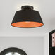 Palma 1 Light 13 inch Black Semi-Flush Mount Ceiling Light
