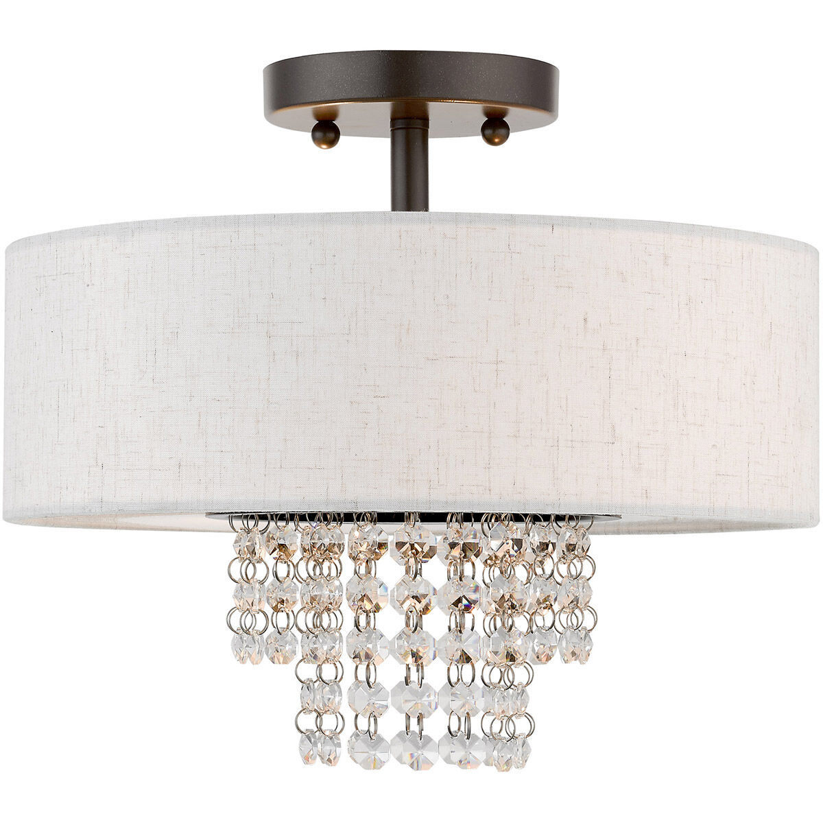Carlisle 2 Light 13 inch English Bronze Semi-Flush Mount Ceiling Light