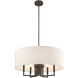 Meridian 6 Light 24 inch English Bronze Pendant Chandelier Ceiling Light