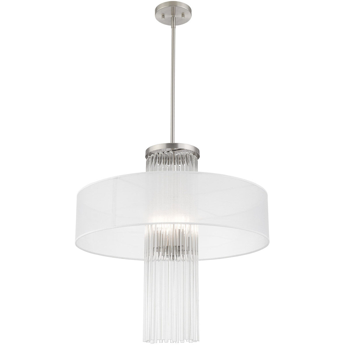 Alexis 4 Light 24 inch Brushed Nickel Pendant Chandelier Ceiling Light