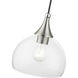Glendon 1 Light 8.25 inch Brushed Nickel with Polished Chrome Finish Accents Glass Pendant Ceiling Light in Brushed Nickel & Polished Chrome
