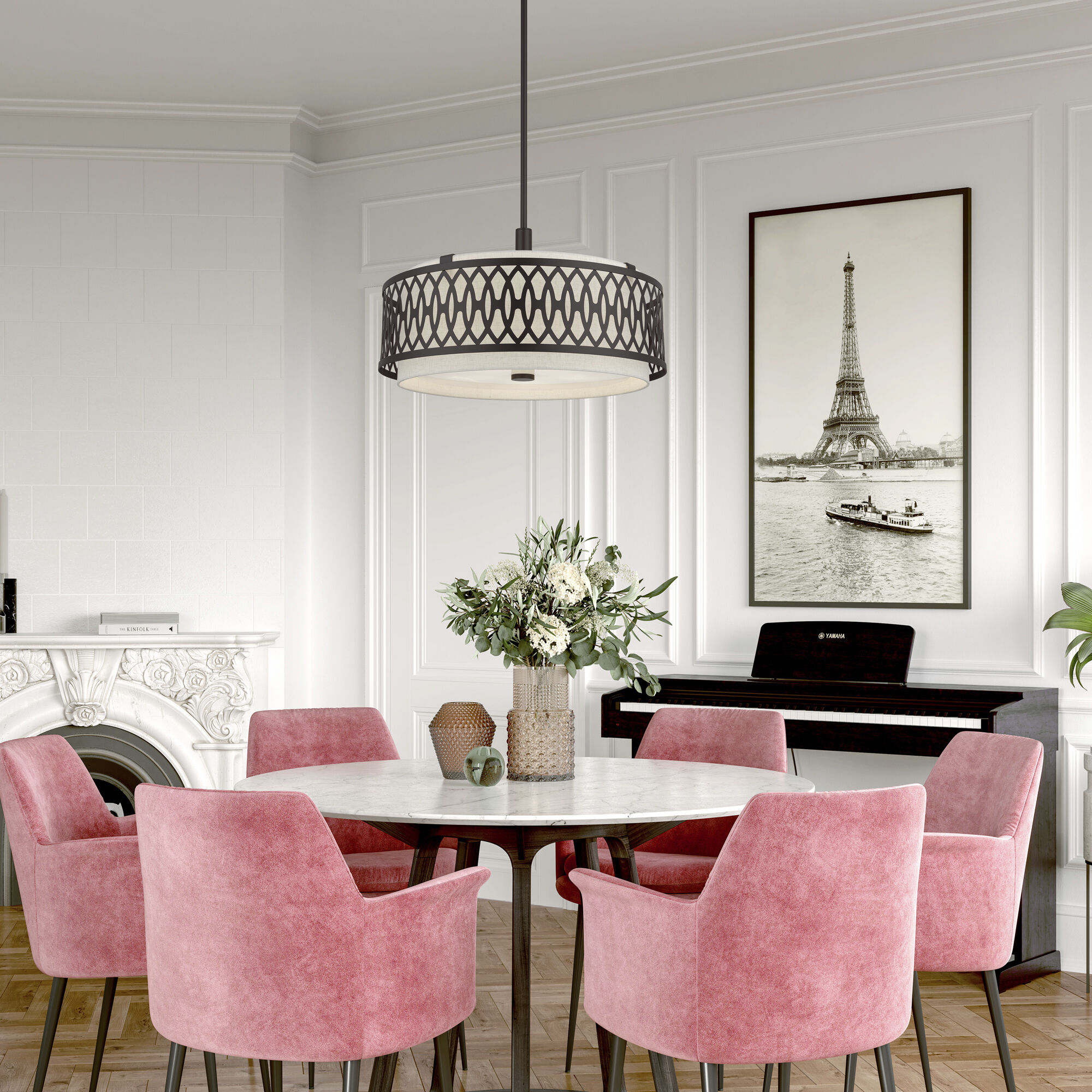 Vistaview 5 Light 24 inch English Bronze Pendant Chandelier Ceiling Light