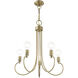 Bari 5 Light 25 inch Antique Brass Chandelier Ceiling Light
