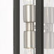 Nyack 2 Light 24 inch Black with Brushed Nickel Finish Cluster and Polished Chrome Stainless Steel Reflector Tall Outdoor Wall Lantern