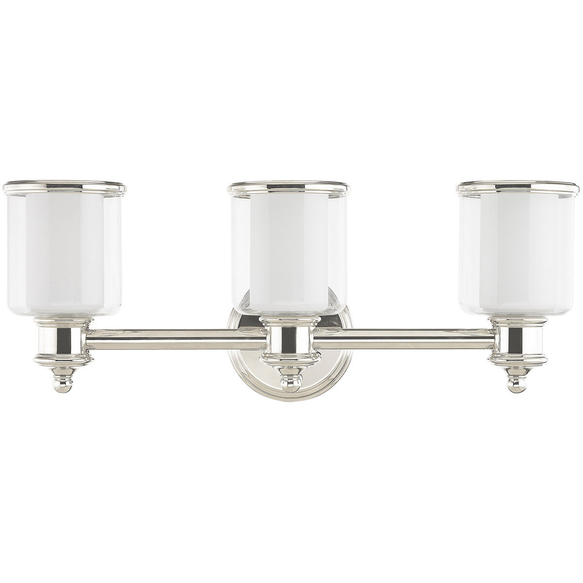 Middlebush 3 Light 24 inch Polished Nickel Bath Vanity Wall Light
