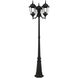 Hamilton 3 Light 86 inch Textured Black Outdoor Post Light