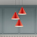 Allison 1 Light 14 inch Shiny Red Mini Pendant Ceiling Light