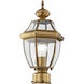Monterey 1 Light 17 inch Antique Brass Outdoor Post Top Lantern