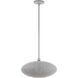 Dublin 1 Light 16 inch Nordic Gray with Brushed Nickel Accents Pendant Ceiling Light