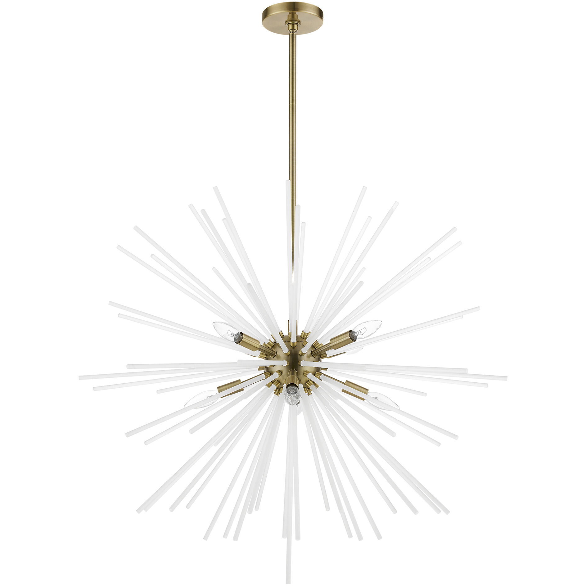 Uptown 8 Light 34 inch Antique Brass Foyer Chandelier Ceiling Light, Large