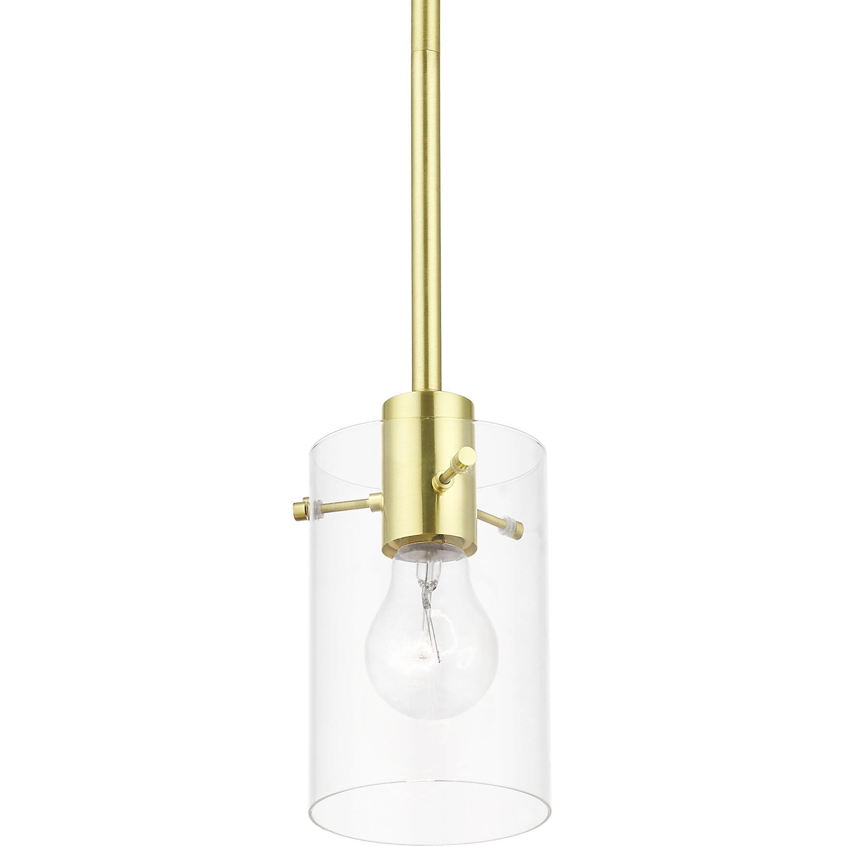 Munich 1 Light 5 inch Satin Brass Single Pendant Ceiling Light, Single