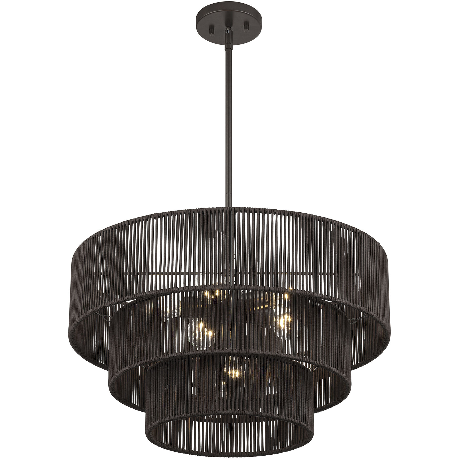 Acordia 6 Light 23 inch English Bronze Pendant Chandelier Ceiling Light