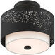 Noria 2 Light 12 inch Black Semi Flush Ceiling Light