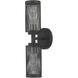 Industro 2 Light 5 inch Black with Brushed Nickel Accents Sconce Wall Light