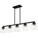 Aragon 5 Light 42 inch Black Linear Chandelier Ceiling Light