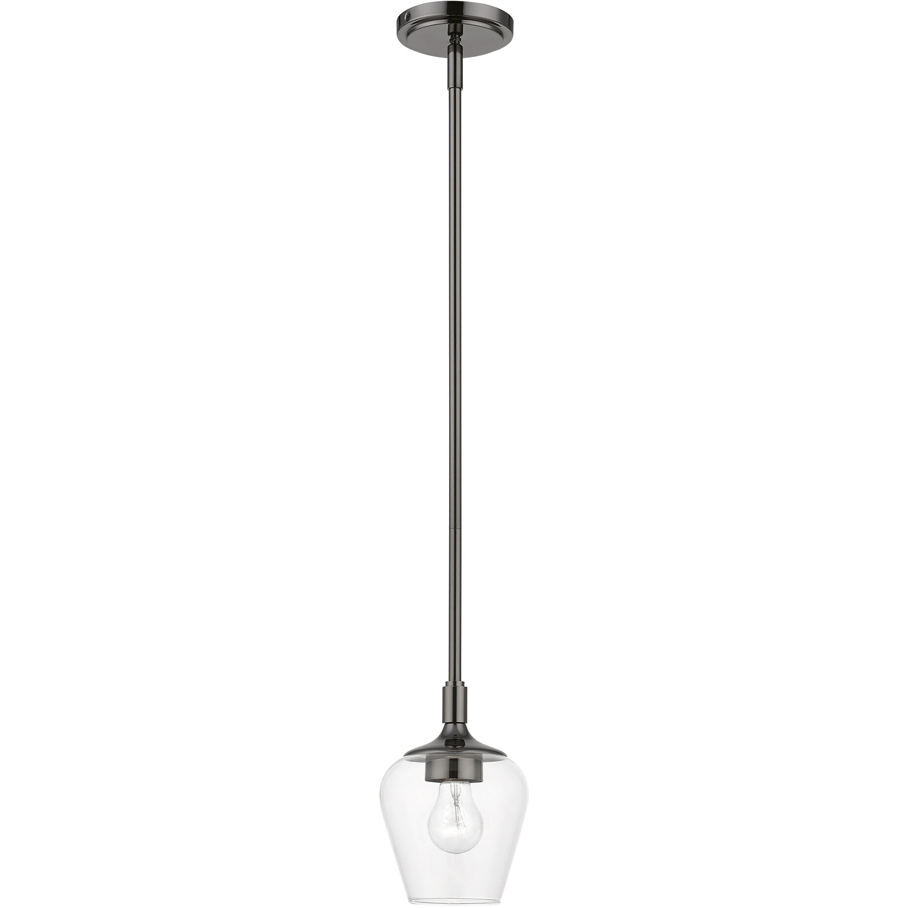 Willow 1 Light 5.75 inch Black Chrome Single Pendant Ceiling Light, Single