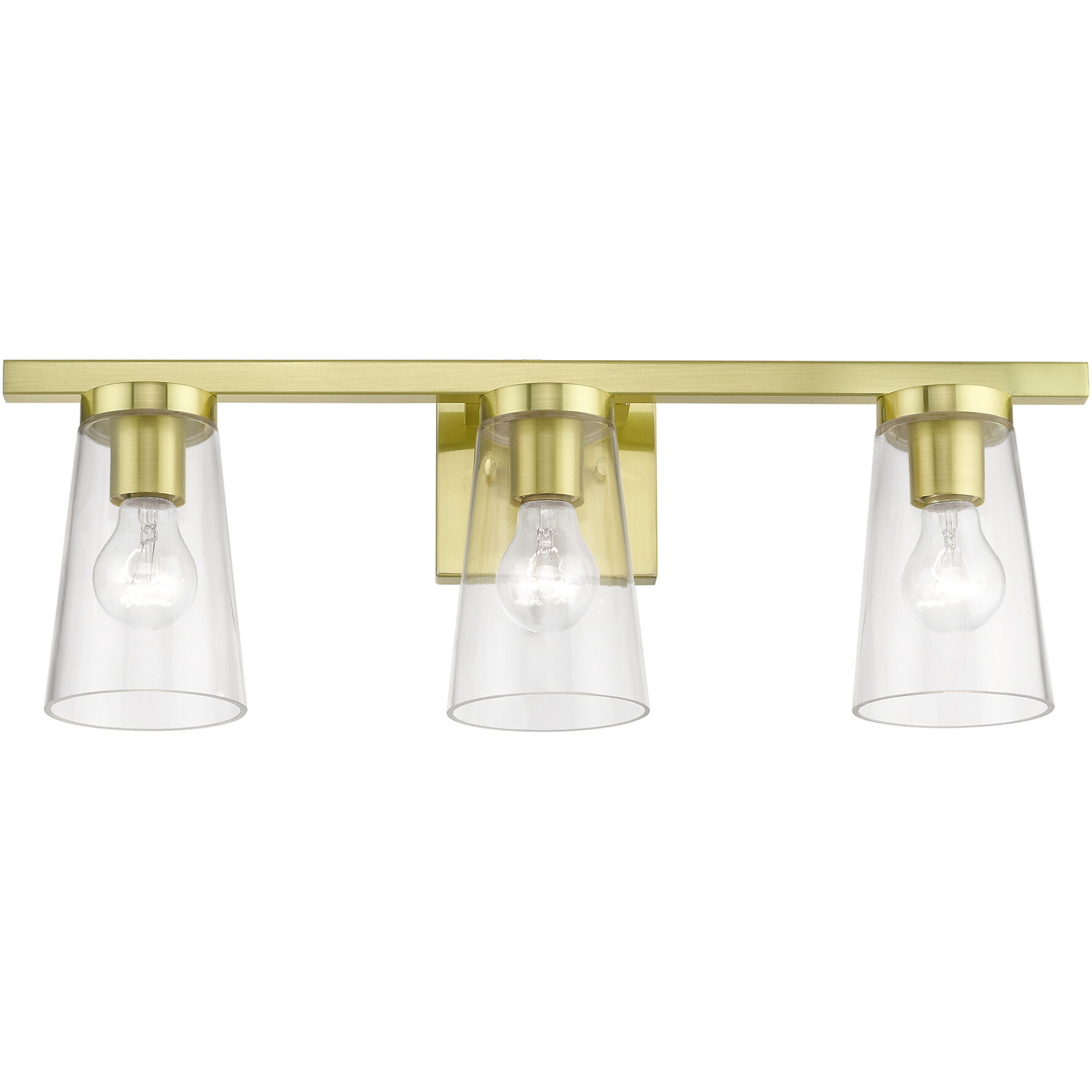 Cityview 3 Light 23 inch Satin Brass Vanity Sconce Wall Light