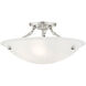 Oasis 3 Light 16 inch Brushed Nickel Semi-Flush Mount Ceiling Light