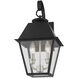 Mansfield 2 Light 17 inch Black Outdoor Wall Lantern