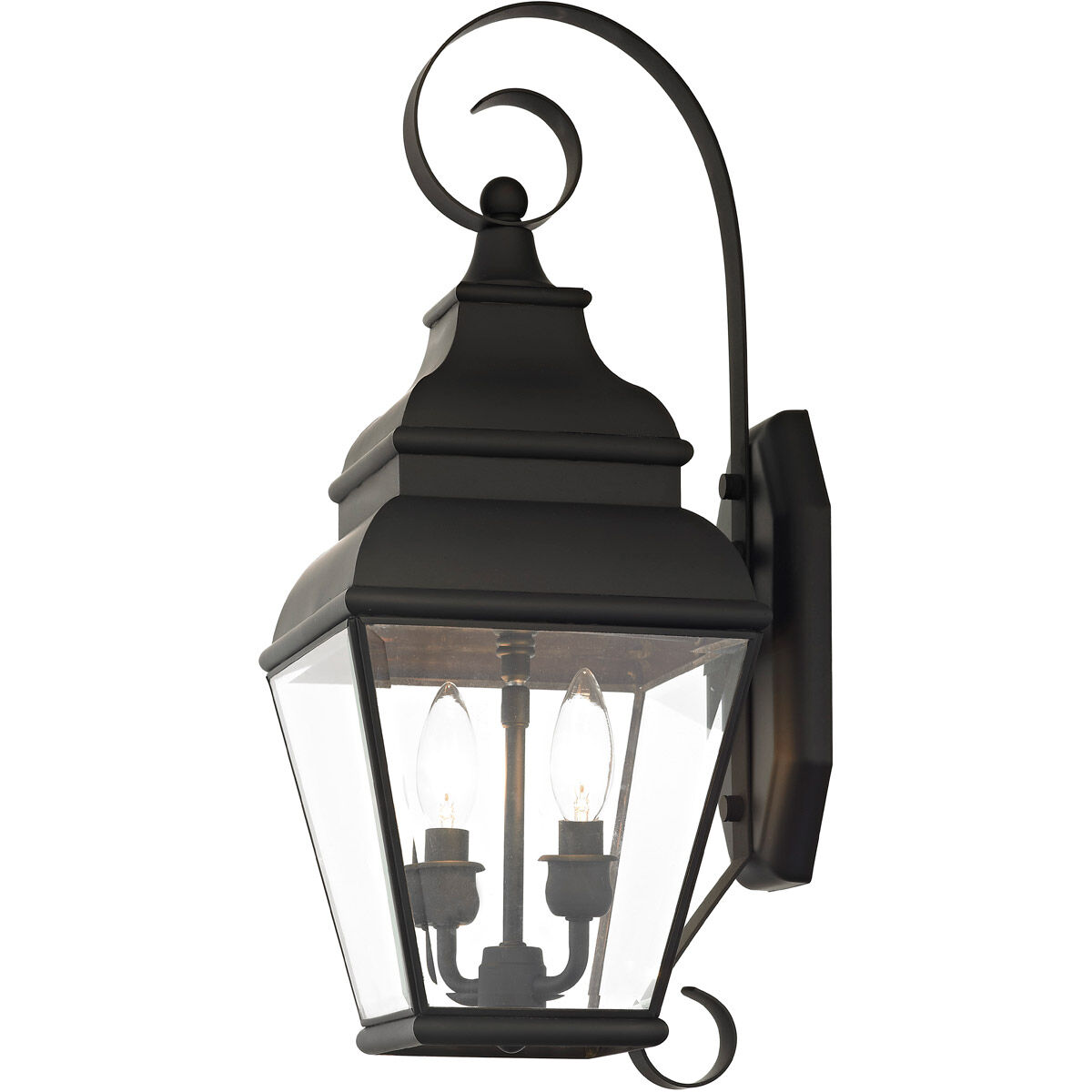 Exeter 2 Light 22 inch Black Outdoor Wall Lantern 