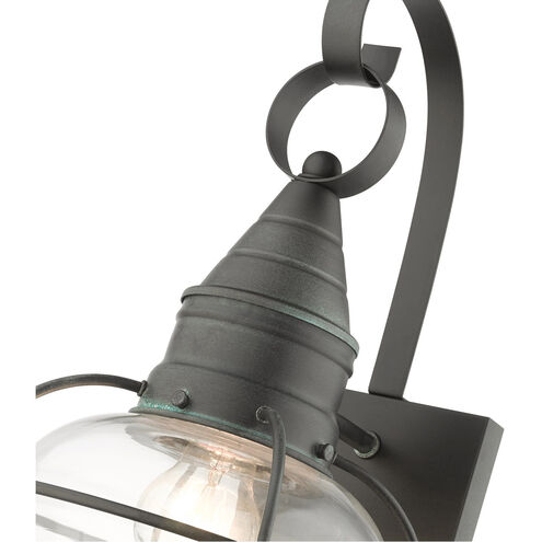 Newburyport 1 Light 15 inch Charcoal Outdoor Wall Lantern