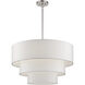 Manorwood 5 Light 28 inch Brushed Nickel Pendant Chandelier Ceiling Light