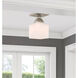 Aragon 1 Light 5 inch Brushed Nickel Semi-Flush Mount Ceiling Light