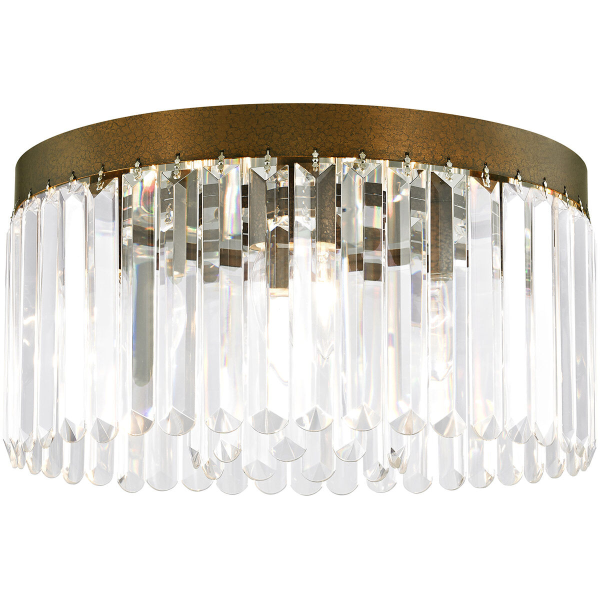 Ashton 5 Light 16 inch Hand Painted Palacial Bronze Flush Mount Ceiling Light