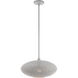 Dublin 1 Light 16 inch Nordic Gray with Brushed Nickel Accents Pendant Ceiling Light