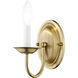 Home Basics 1 Light 4 inch Antique Brass Wall Sconce Wall Light