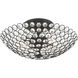 Cassandra 2 Light 13 inch Black Semi Flush Ceiling Light