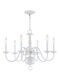 Williamsburgh 6 Light 24 inch White Chandelier Ceiling Light
