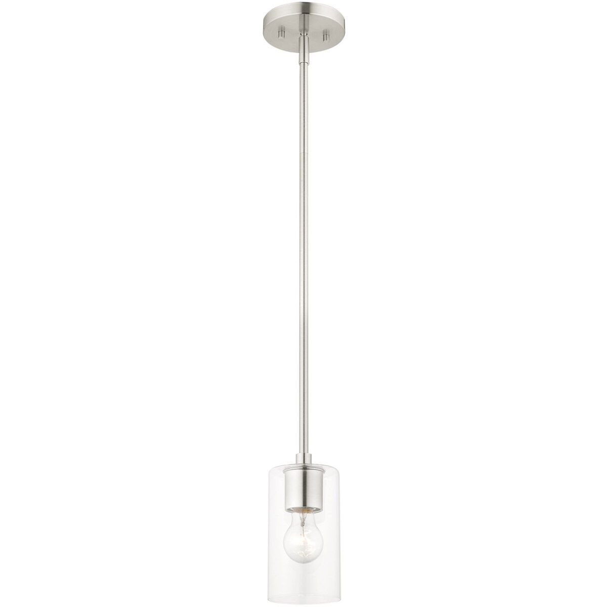 Zurich 1 Light 5 inch Brushed Nickel Pendant Ceiling Light