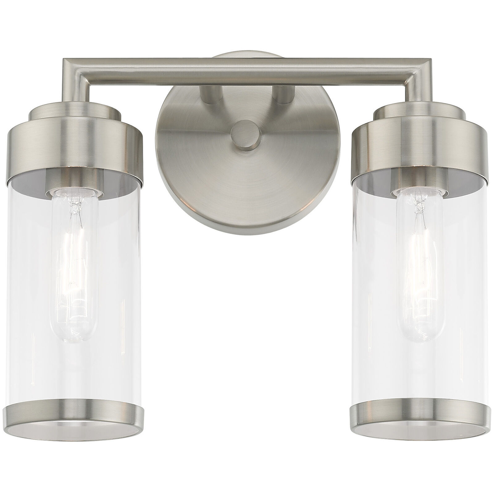Hillcrest 2 Light 13 inch Brushed Nickel Bath Vanity Wall Light