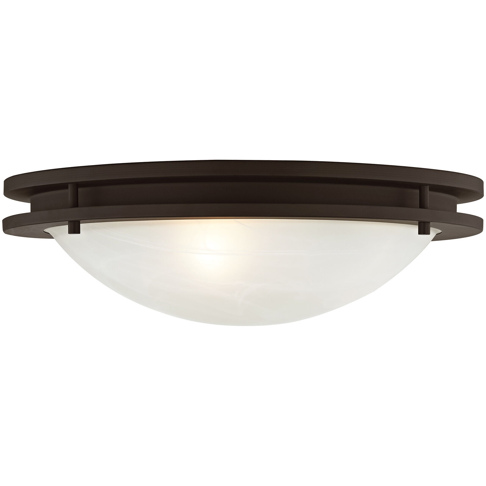 Ariel 3 Light 17 inch Bronze Flush Mount Ceiling Light