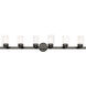 Manhattan 6 Light 48 inch Polished Black Chrome Vanity Sconce Wall Light