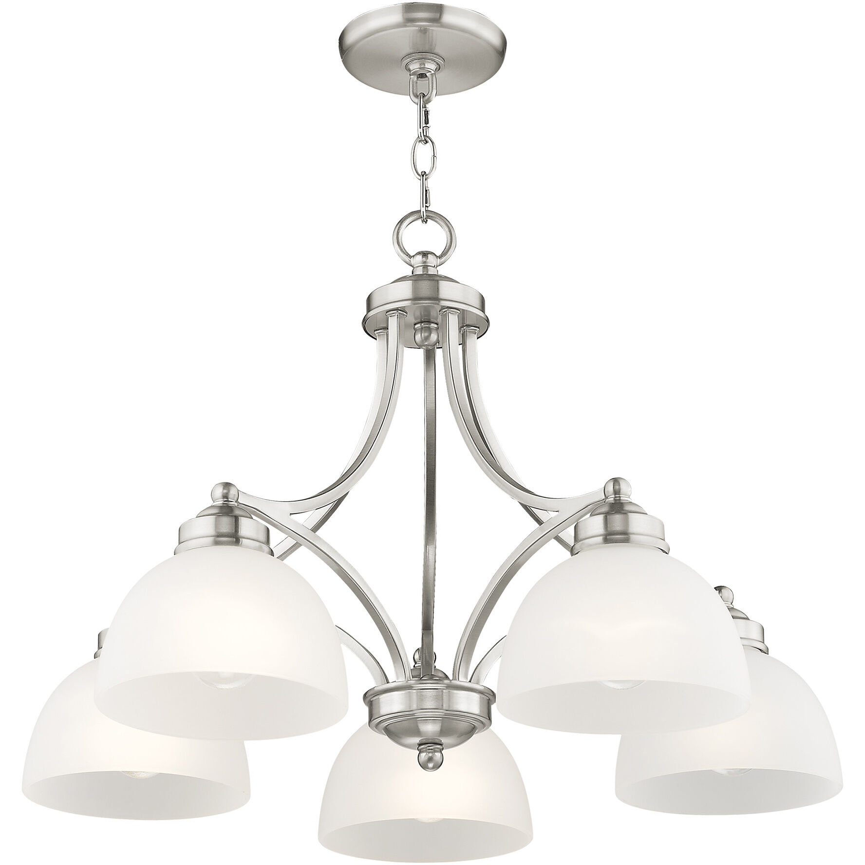 Somerset 5 Light 25 inch Brushed Nickel Chandelier Ceiling Light