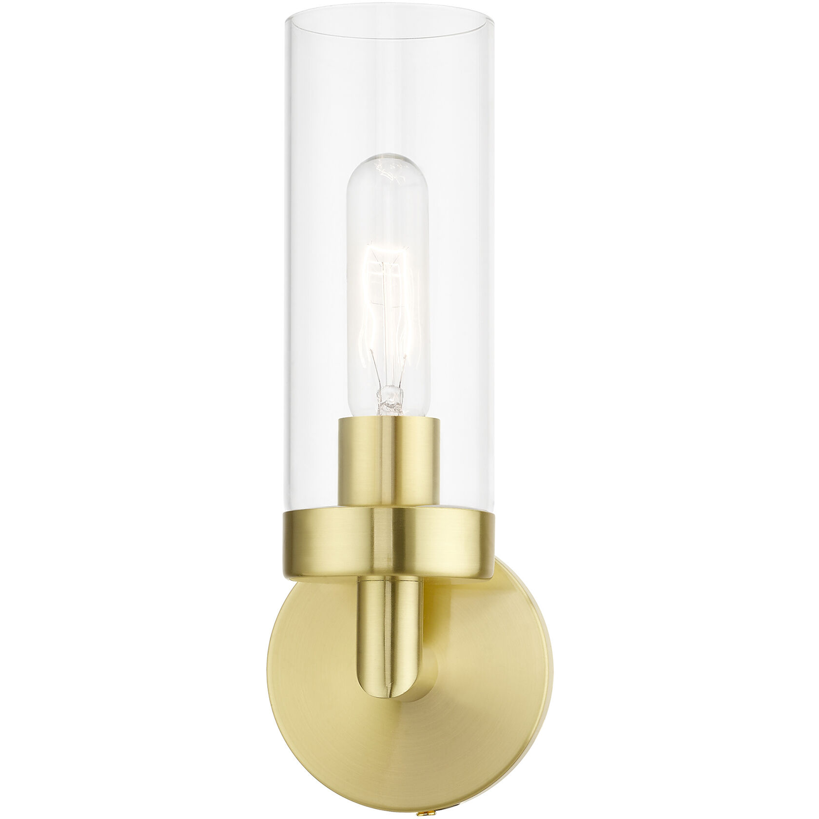Ludlow 1 Light 4 inch Satin Brass ADA Single Sconce Wall Light, Single