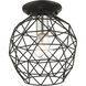 Geometrix 1 Light 8 inch Black Flush Mount Ceiling Light