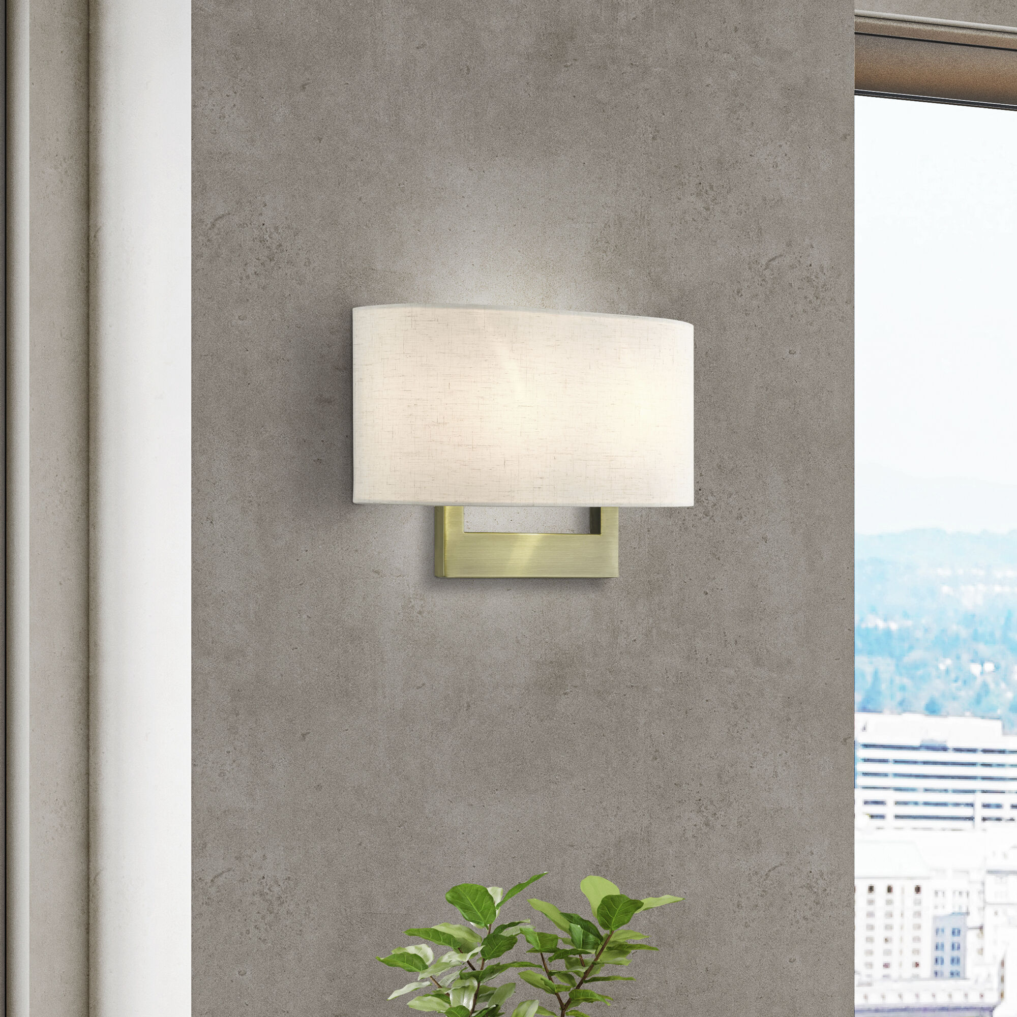 Allison Wall Sconce Wall Light in Antique Brass, Medium