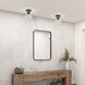 Glendon 1 Light 8.25 inch Black with Brushed Nickel Finish Accents Semi-Flush Ceiling Light in Black with Brushed Nickel Accent