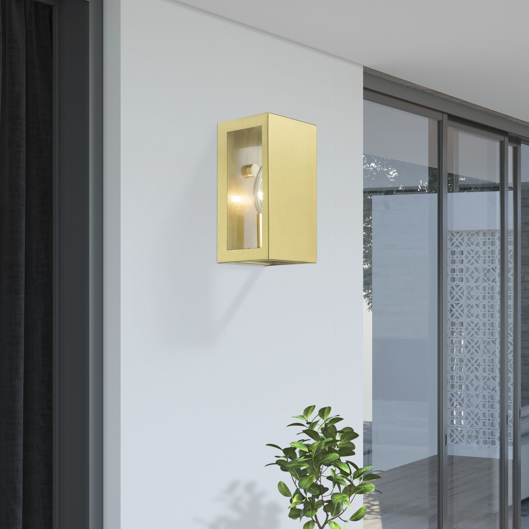 Winfield 1 Light 9 inch Satin Gold Outdoor Small Sconce, Small