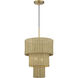 Weavington 2 Light 14 inch Antique Gold Leaf Pendant Ceiling Light