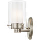 Manhattan 1 Light 5 inch Brushed Nickel Bath Vanity Wall Light