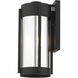 Sheridan 2 Light 16 inch Black with Brushed Nickel Candles Outdoor Wall Lantern