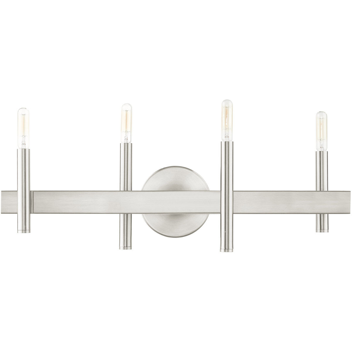 Denmark 4 Light 24 inch Brushed Nickel with Bronze Accents Vanity Sconce Wall Light