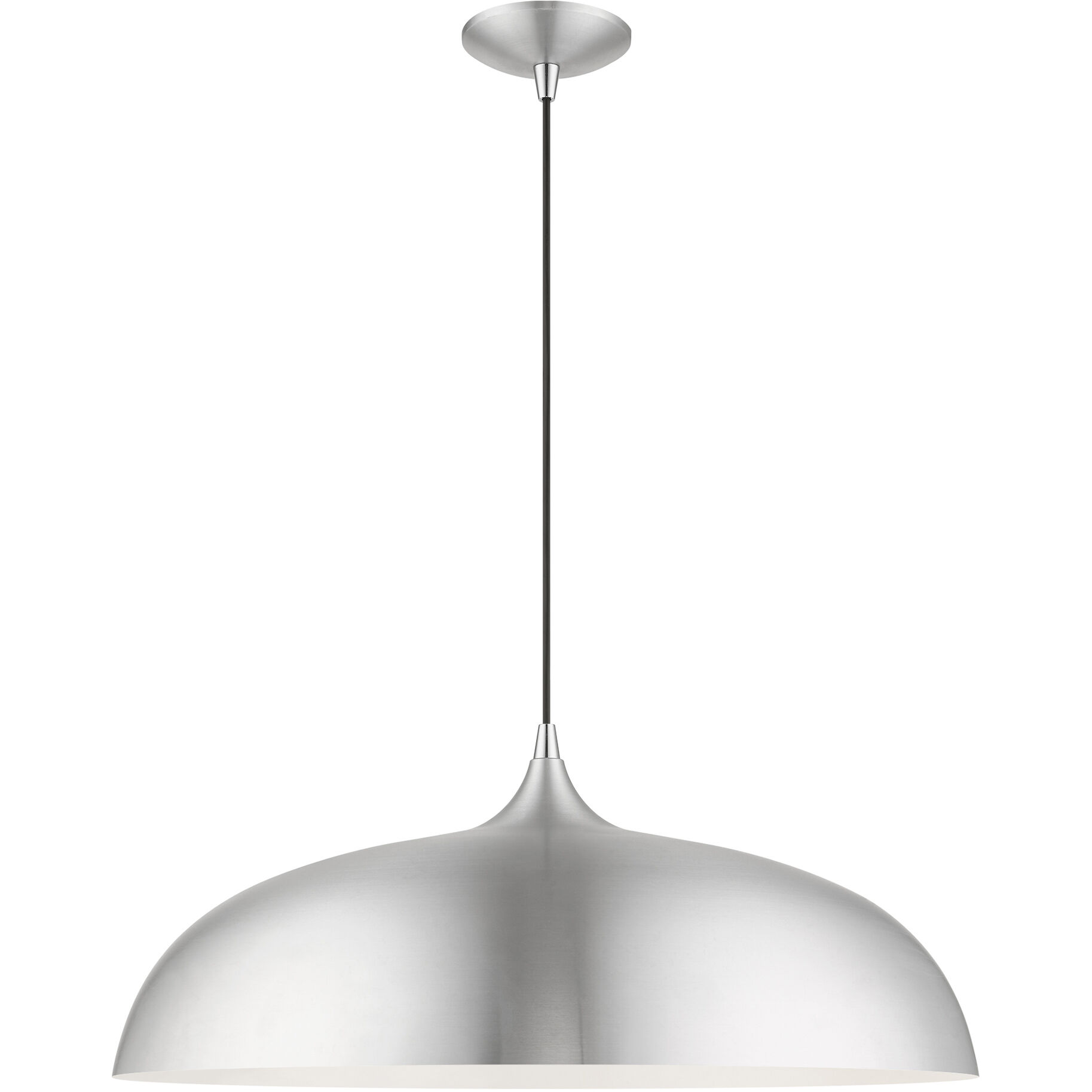 Amador 3 Light 23.75 inch Brushed Aluminum with Polished Chrome Accents Pendant Ceiling Light, Large