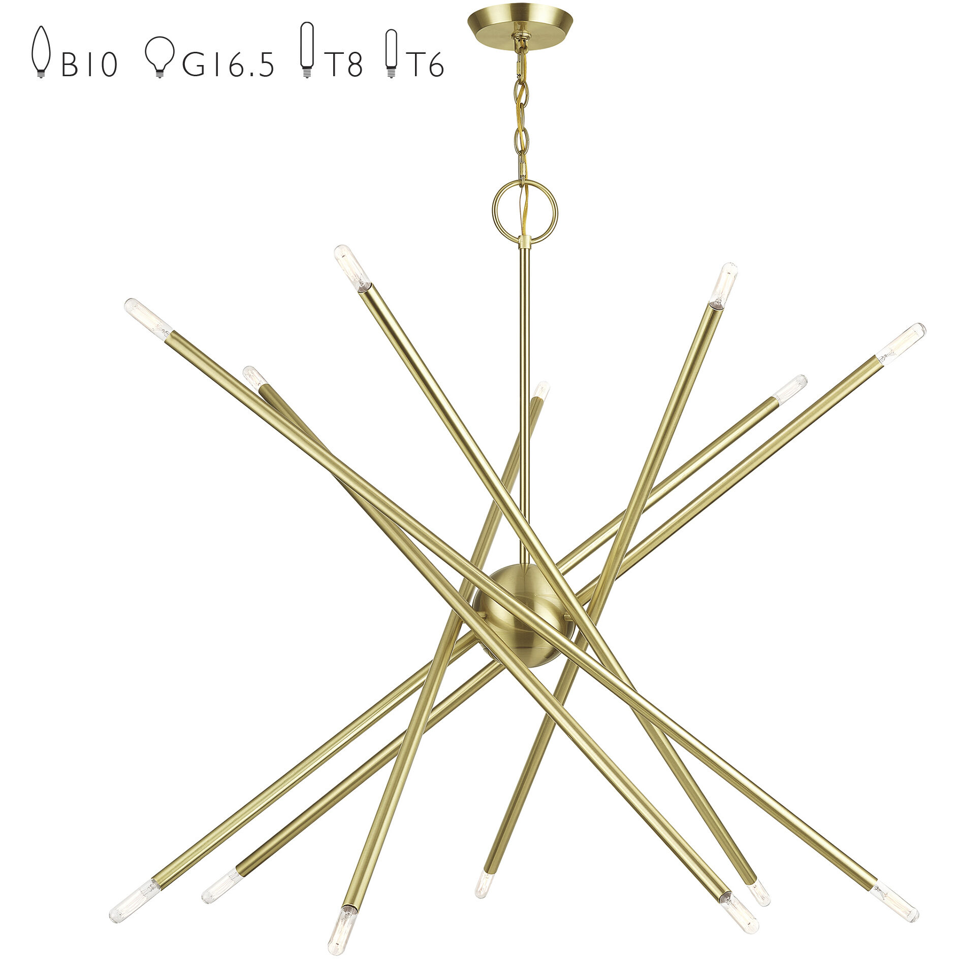Soho 14 Light 40 inch Satin Brass Foyer Chandelier Ceiling Light