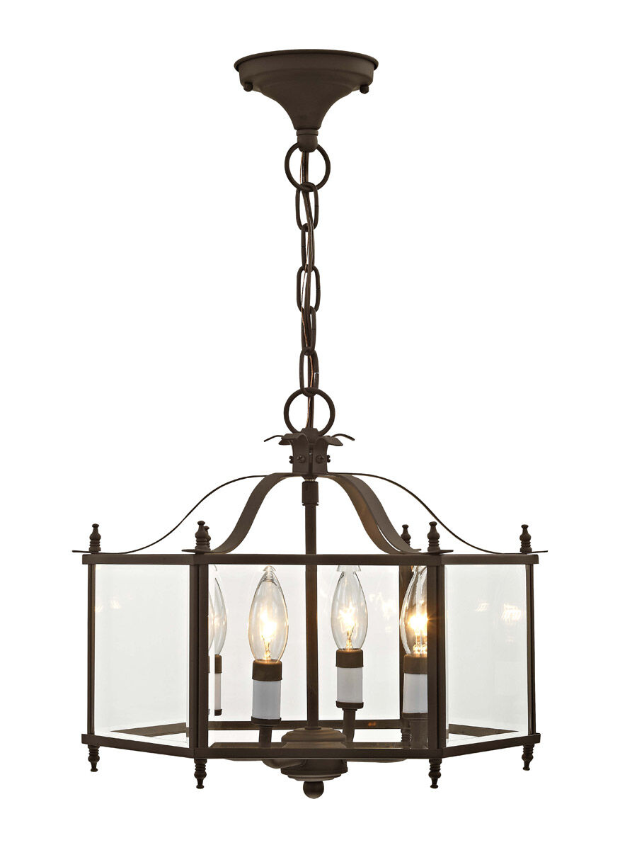 Livingston 4 Light 16 inch Bronze Convertible Pendant/Ceiling Mount Ceiling Light