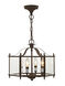 Livingston 4 Light 16 inch Bronze Convertible Pendant/Ceiling Mount Ceiling Light